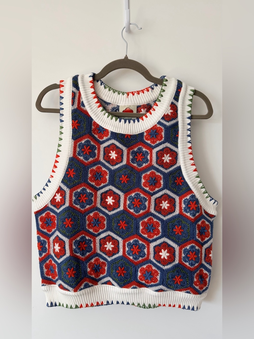FARM RIO CROCHET VEST - Picture 2 of 11
